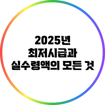 2025년 최저시급과 실수령액의 모든 것