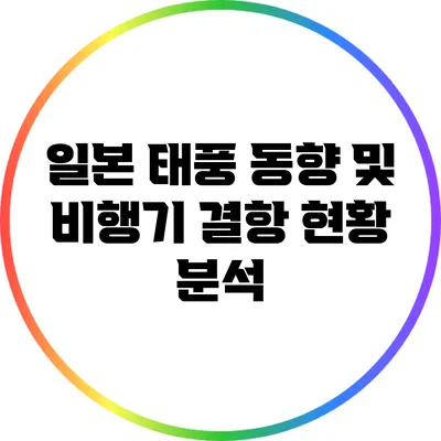 일본 태풍 동향 및 비행기 결항 현황 분석