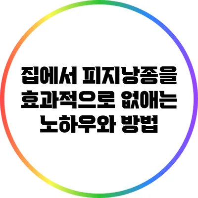 집에서 피지낭종을 효과적으로 없애는 노하우와 방법