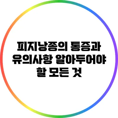 피지낭종의 통증과 유의사항: 알아두어야 할 모든 것