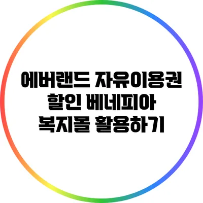 에버랜드 자유이용권 할인: 베네피아 복지몰 활용하기