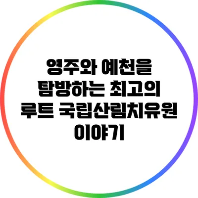 영주와 예천을 탐방하는 최고의 루트: 국립산림치유원 이야기