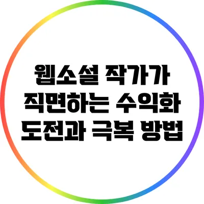 웹소설 작가가 직면하는 수익화 도전과 극복 방법