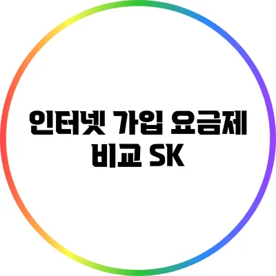 인터넷 가입 요금제 비교: SK