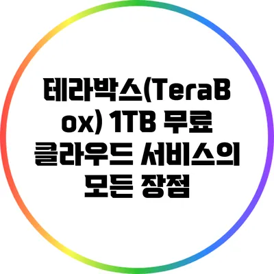 테라박스(TeraBox) 1TB 무료 클라우드 서비스의 모든 장점