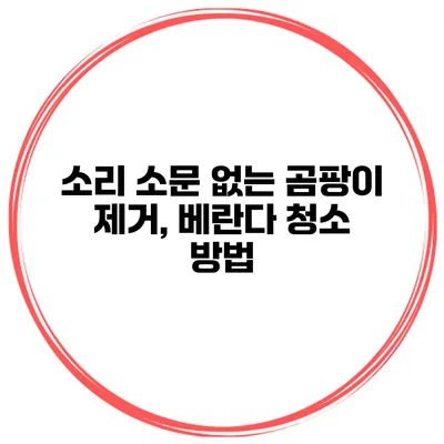 소리 소문 없는 곰팡이 제거, 베란다 청소 방법